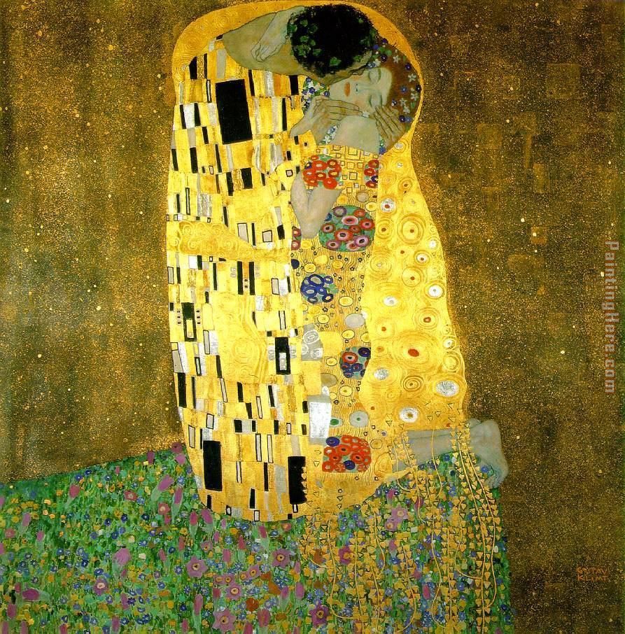 The Kiss painting - Gustav Klimt The Kiss art painting